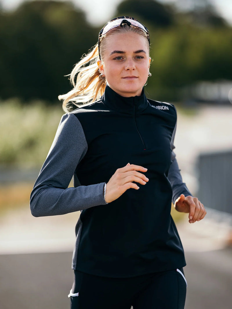 Laden Sie das Bild in Galerie -Viewer, {Womens Tempo! Shield Zip Neck