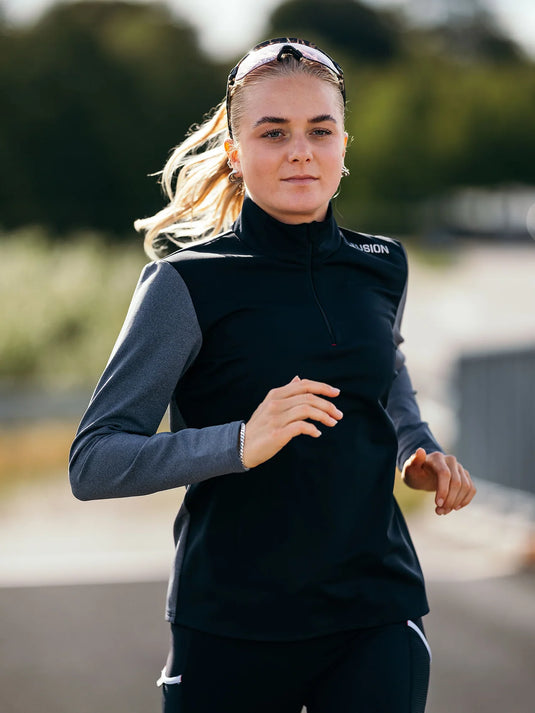 Womens Tempo! Shield Zip Neck