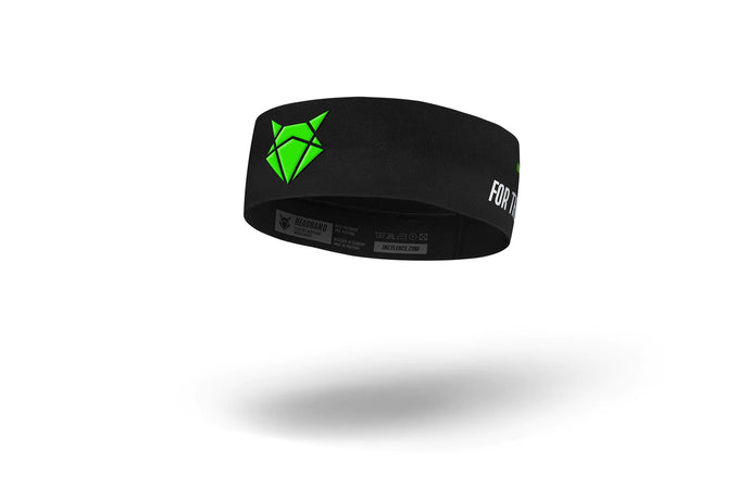 Headband schmal Black Neon Green