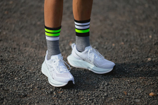 Merino Strive Light Grey Neon Green